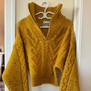Ganni cable knit sweater